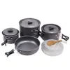 Travel cooker 4-5 persons outdoor camping hiking camping cookware mess kit with pan pot portable camping equipment