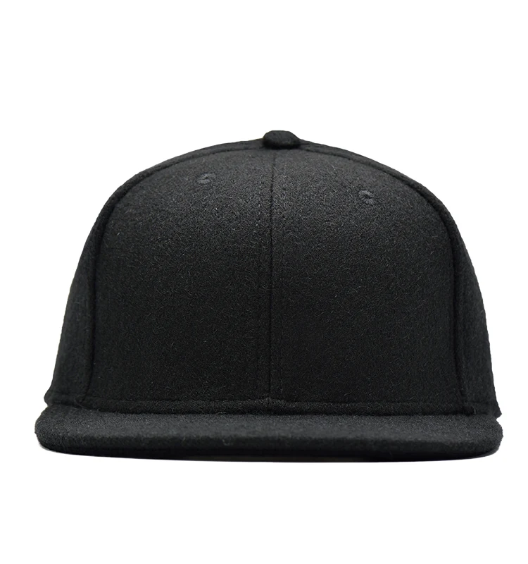 Blank HW Snapback Hat Black