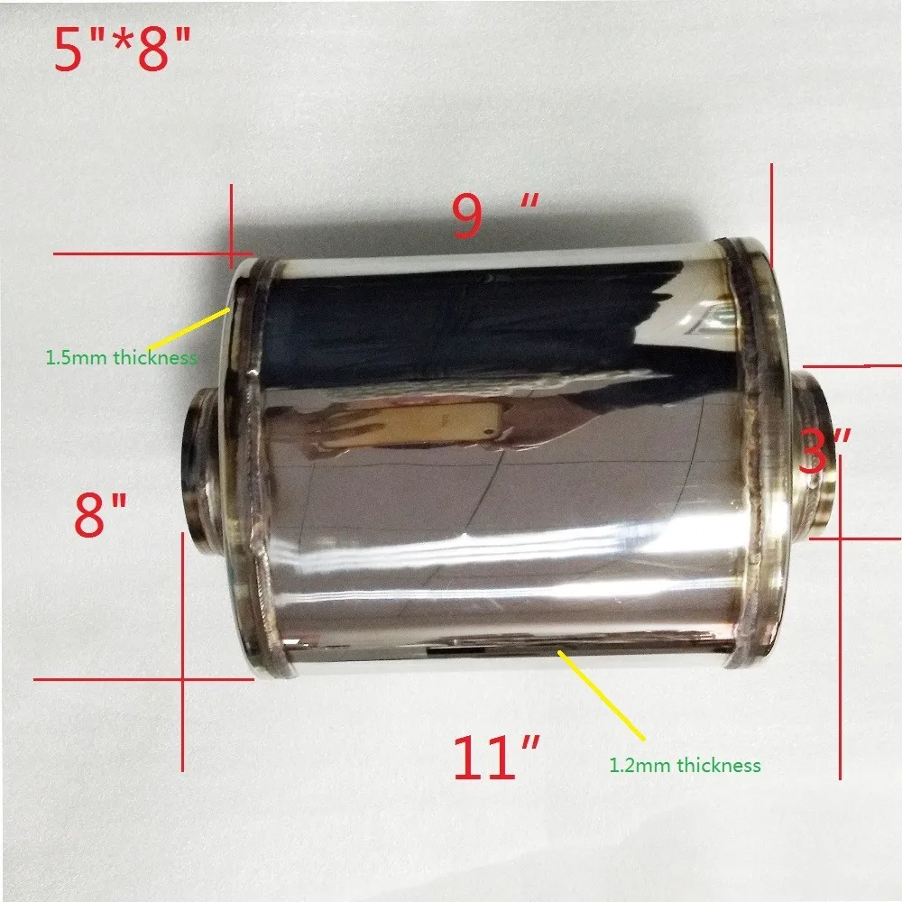 Customization 3.5" Titanium Ultra Lightweight Race Muffler 17" Oal