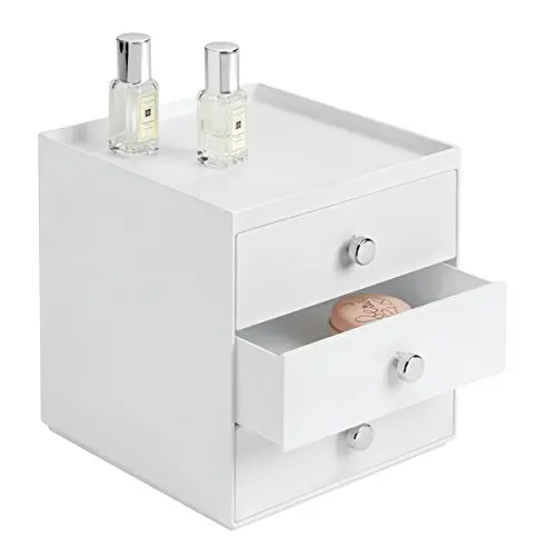 Buy White Beauty Organizer Storage With 3drawer Makeup Organizer