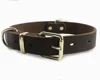 Medium Large Pet Double D-Ring Durable Soft Padded Luxury Full Grain Genuine Leather Dog Training Collar