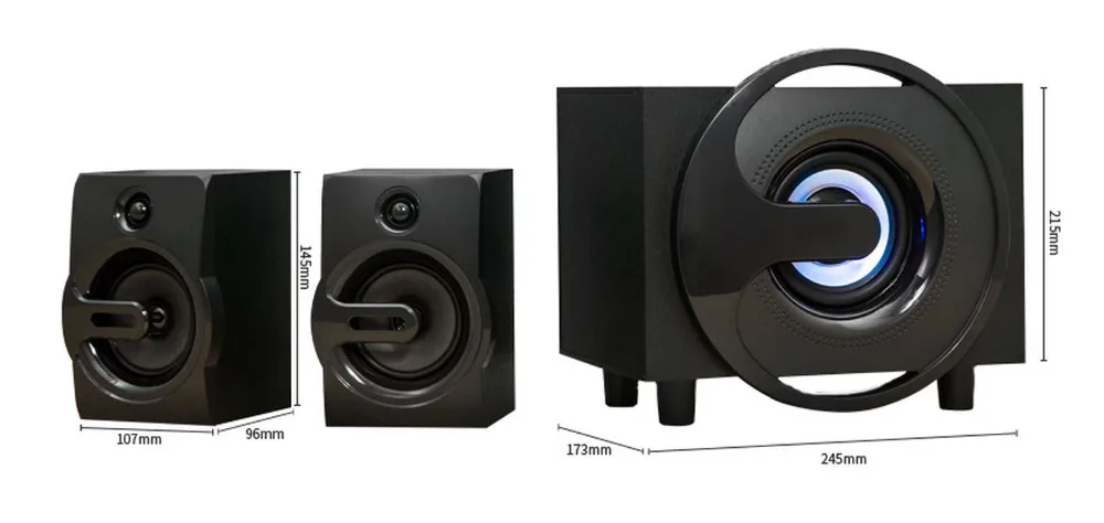 2.1 speakers with bluetooth and fm