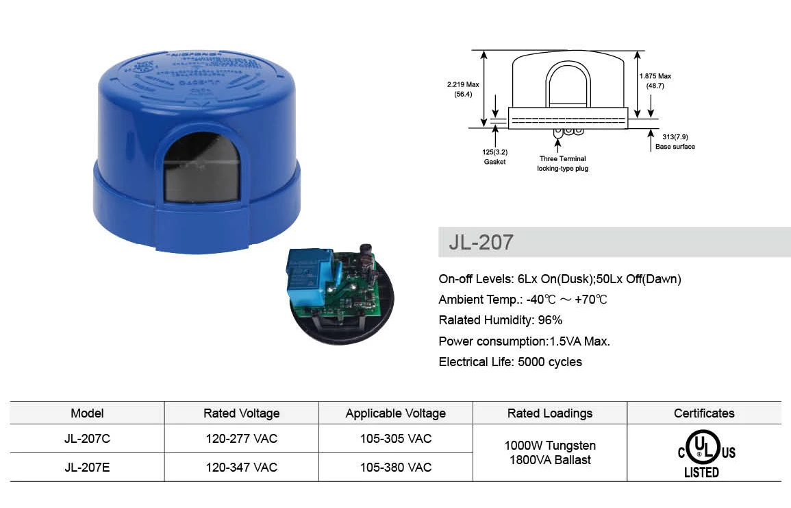 Light control sensor photocell схема подключения