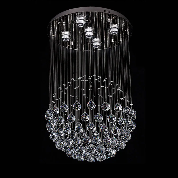 Modern Led Crystal Chandelier Lights Stair Hanging Lamps Fixtures Modern Led Crystal Chandelier Lights