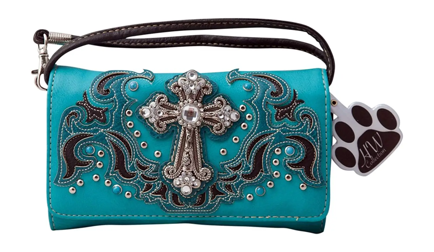 western crossbody wallet