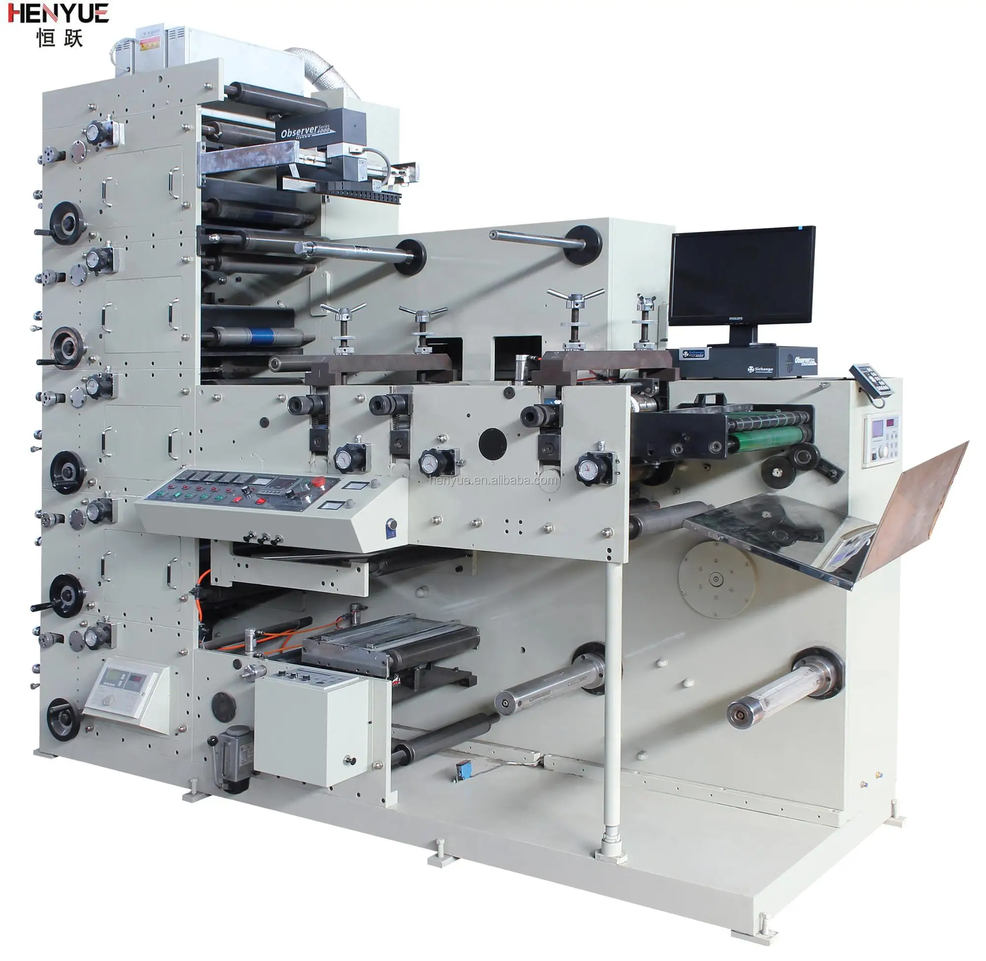 Flexo printer machine labels