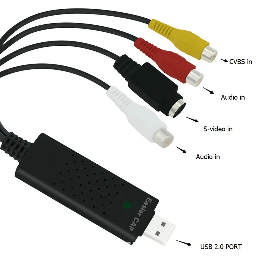 Захват vhs. EASYCAP USB 2.0. Карта захвата USB EASYCAP для видеозахвата. Преобразователь VHS В цифровой USB 2.0. The VHS to Digital Converter - USB 2.0.