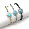 white cz round diy evils eyes accessories jewelry finding 18k gold bracelet