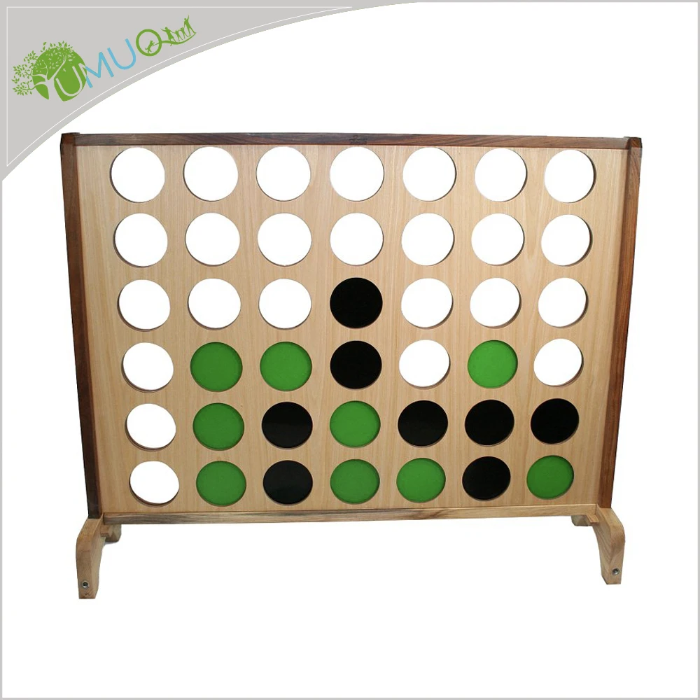 Classic Mdf Wooden Giant Connect 4 Four Game With Plastic Discs For ...