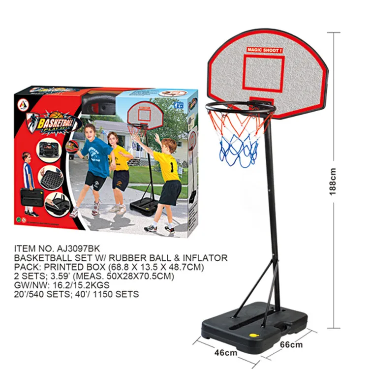 Emoshayoga Children Portable Basketball Hoop Net Set Kid Basketball Stand Toy Set Outdoor Sports Exercise Children Kids Toys Gift