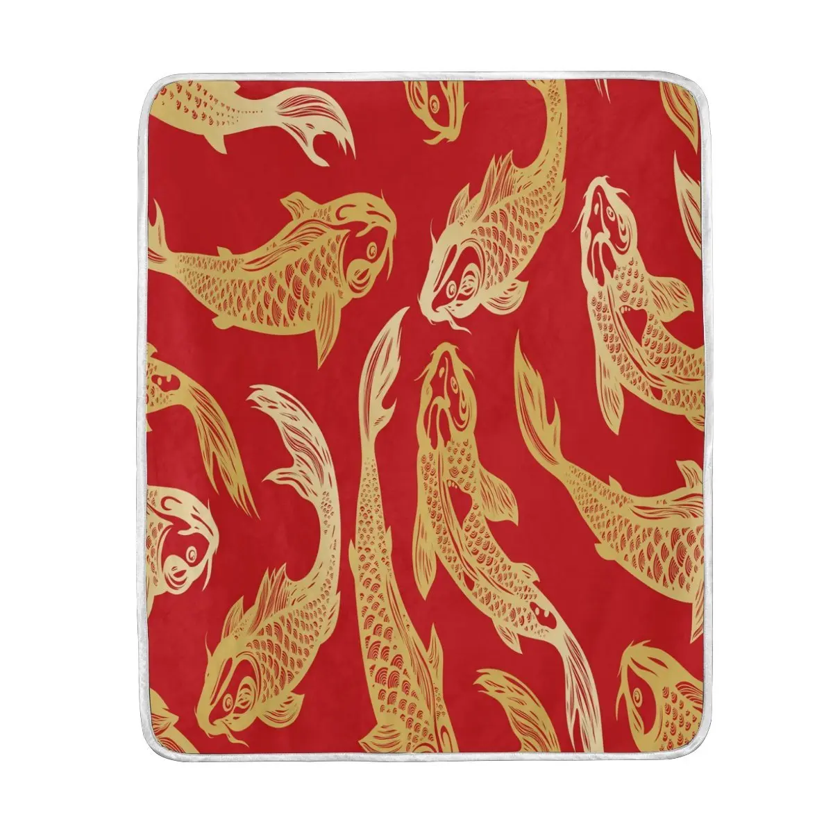 Blankets Kids Bedding Alaza Home Decor Cute Koi Carp Fish Blanket