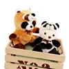 New creative design panda and raccoon 2 in 1 changing face toy stuffed 3D face cute panda plush toy