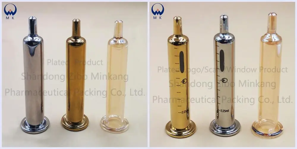 High quality disposable Silver Plated Prefilled Syringe