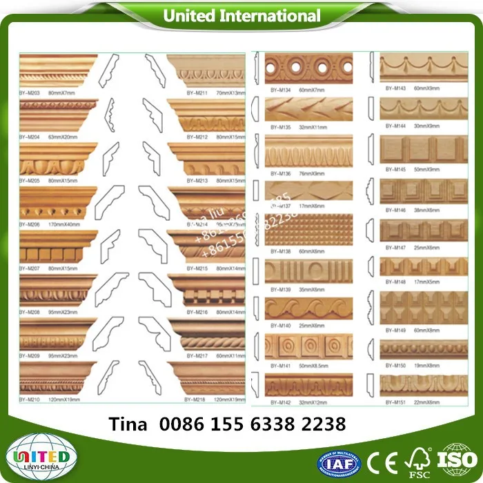 antique decorative solid wood carving ceiling moulding