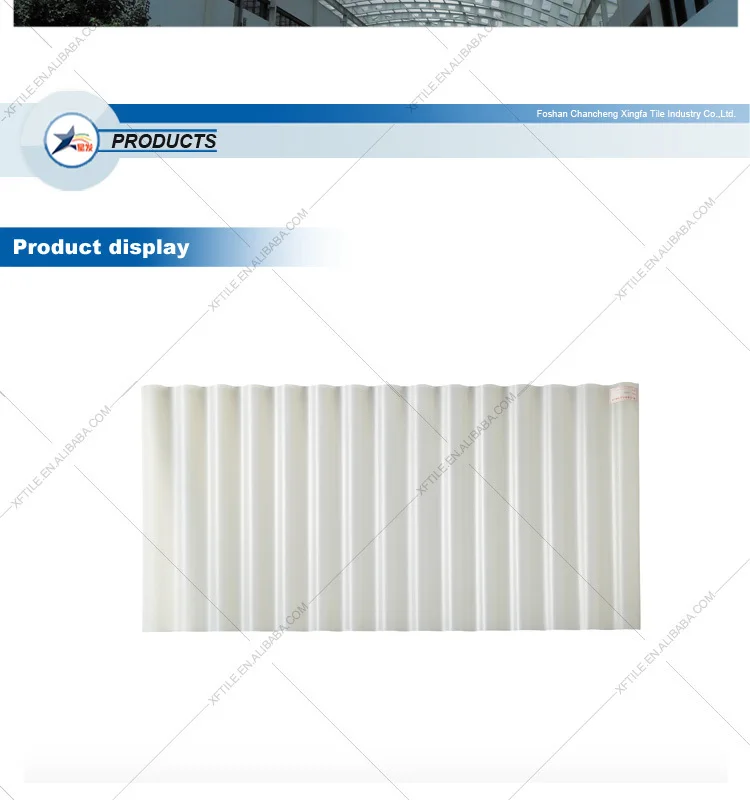 Xingfa transparent roof design plastic corrugated plastic tile roofing prices