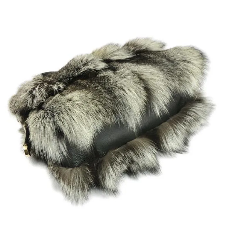 2016 fashion style luxury fox fur lady bag for women hot sale fur handbag