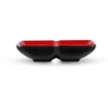 The Whole Case Wholesale Red And Black 3.8" x 3" x 0.86" Inch 2.4 ounce Melamine 2saucecompartments Plate for BBQ
