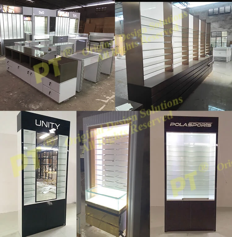 Modern Design Wood Sunglass Display Showcase For Optical Shop