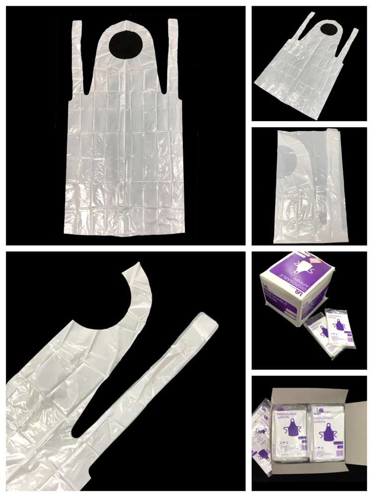 Hair Salon Customize Pe Disposable Plastic Apron For Women Men And Kids
