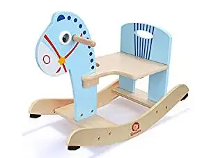 Free Love@Shake the Trojan is easy to assemble child rocking horse The baby horse solid wood rocking horse toy rocking chair