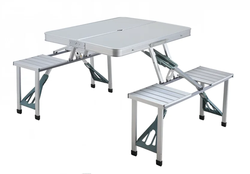 Outdoor Portable Aluminum Folding Chair Attached Table Chairs Outdoor Portable Aluminum Folding Chair Attached Table