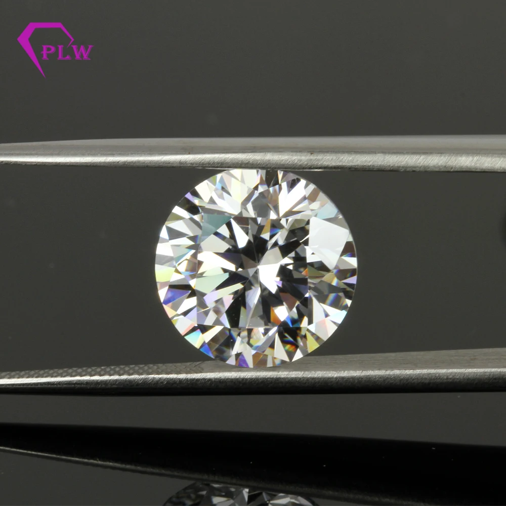 Wholesale Aaaaa Quality White Round Synthetic Cubic Zirconia Stone
