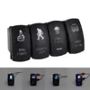 Factory direct! 12V 5P Blue LED Light Waterproof on off switch 12v Rocker Switch