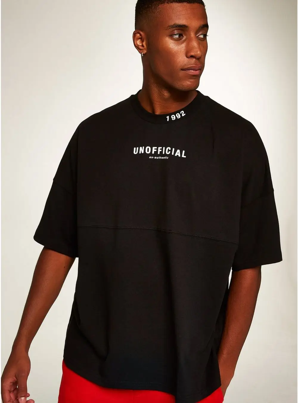 Bella Canvas Fast Fashion Mens Drop Shoulder Street T-Shirt M BLACK 