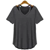 Custom Made Clothes Women T Shirts Teen Clothing Deep V Tees