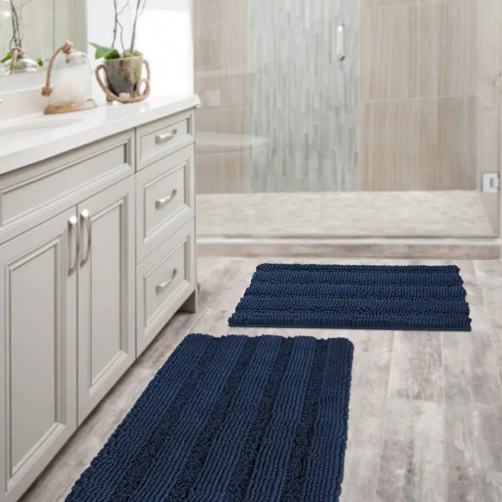 navy blue bath rugs
