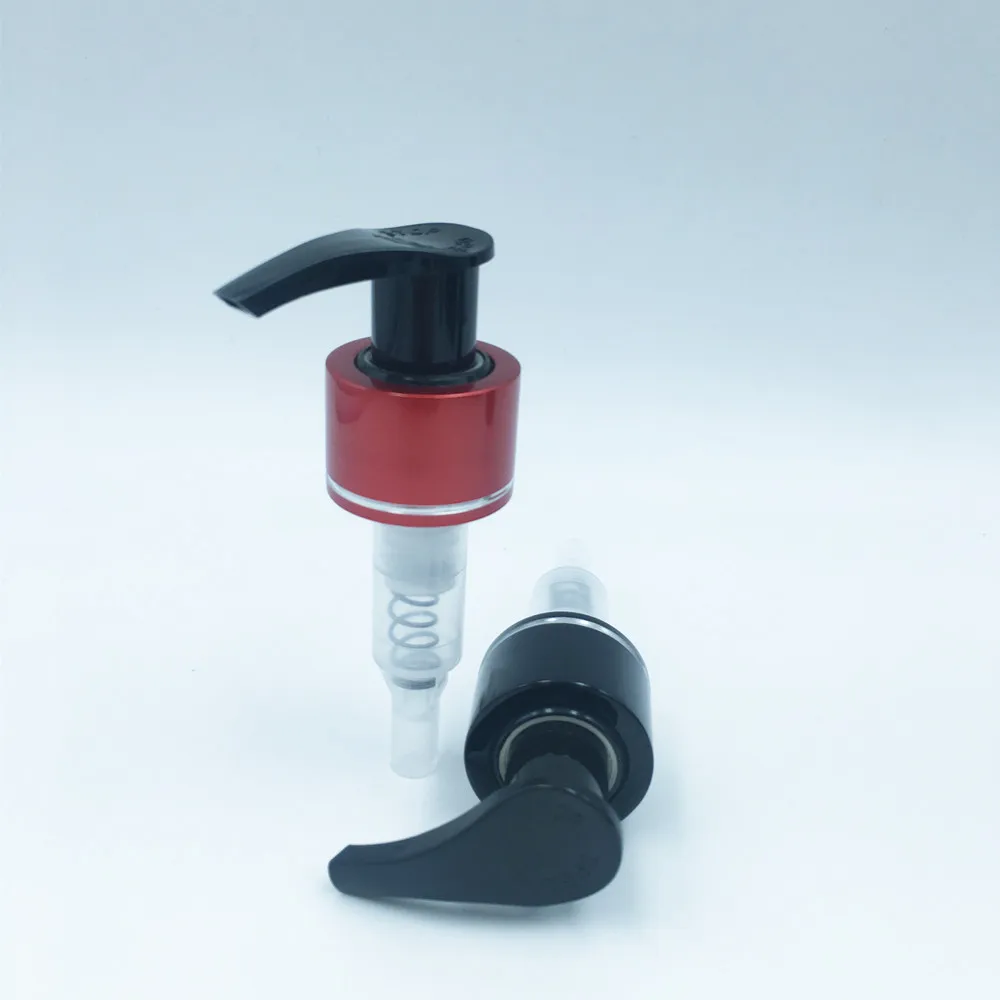 Left-right aluminum dispenser cosmetic usage lotion pump