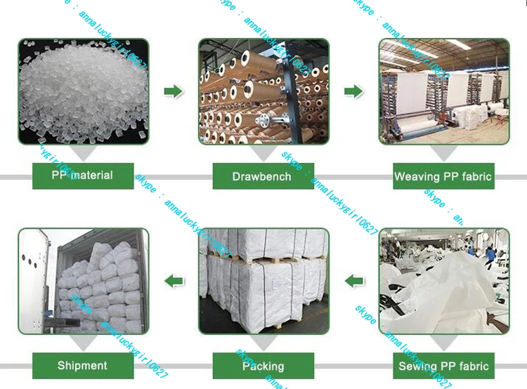 Polypropylene Heavy Duty OEM FIBC 1 ton big bag for hazardous goods