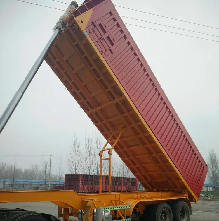 2 3 Axles Heavy Duty Cargo Transport Side Tipper Dump Trailer
