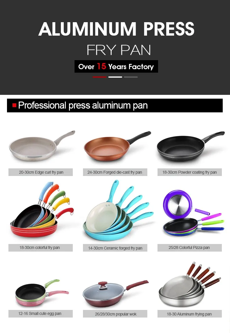 Aluminum Alloy Non-Stick Frying Pan in 2.0mm 2.5mm 3.0mm Thickness