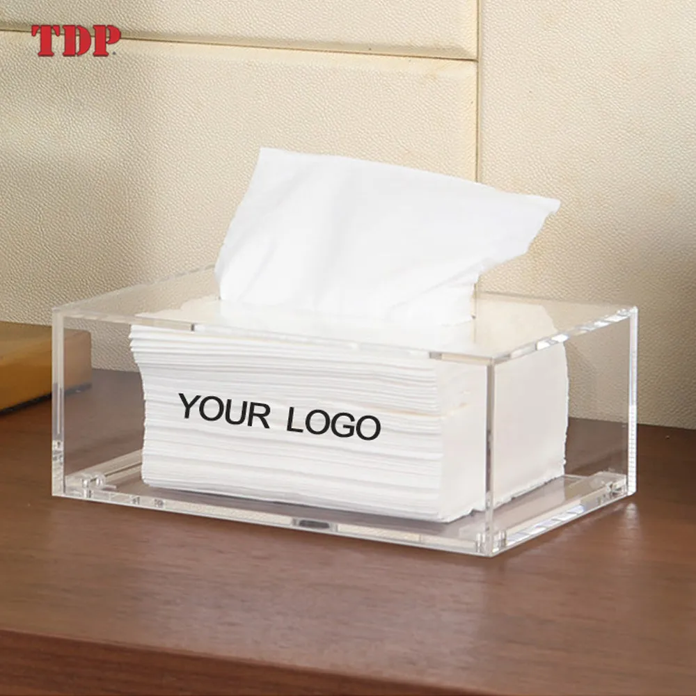 Wholesale Simple Design Restaurant Rectangle Acrylic Tissue Box Napkin