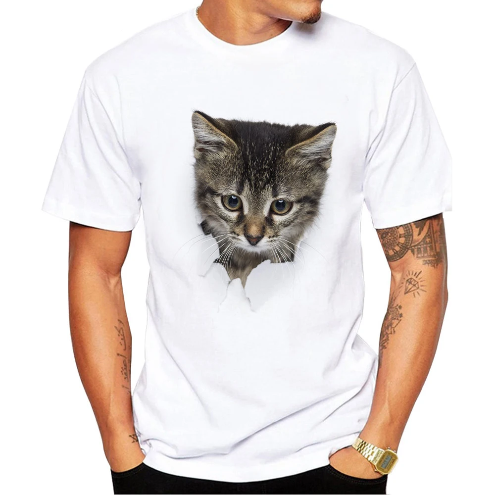 Teeheart 3d Cute Cat T-shirts Women Summer Tops Tees Print Animal T ...