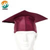 red color good quality bachelor hats matte academic phd graduation gown cap with tassel