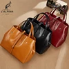 Famous Brand Wholesale Cow Leather Material Tote Bag Genuine Leather Stylish Retro Good Quality Handbags