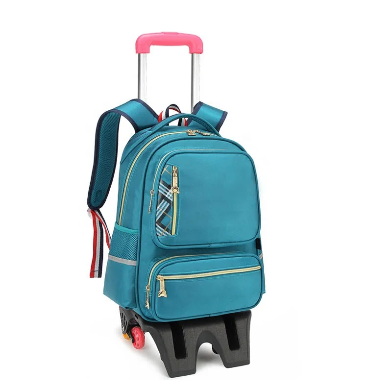 Wheeled Children Cute Beautiful Student School Rolling Backpack