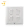 British standard plastic wall electric 4gang switches