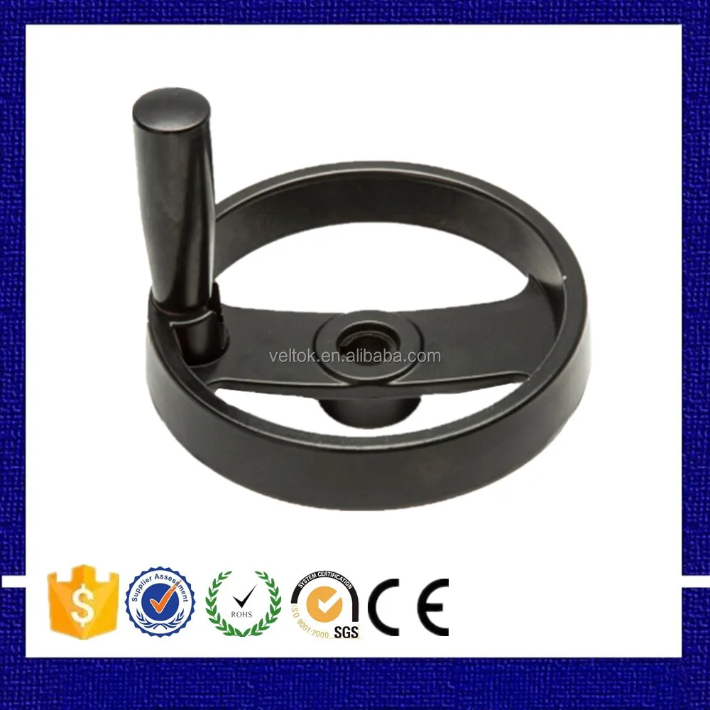Heyiarbeit 3-Spoke Hand Wheel - 160mm Black Plastic For Lathe & Milling Machines