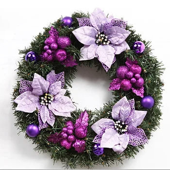 Purple Xmas Door Decorative Christmas Fl Wreath Purple Xmas Door Decorative Christmas Fl Wreath
