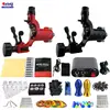 Solong Beginner Tattoo Kit 2 Pro Machine Guns Power Supply Needle Grips Tips best wholesale rotary tattoo machine kit