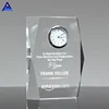 Unique Design Crystal Square Faceted Clock Award Trophy