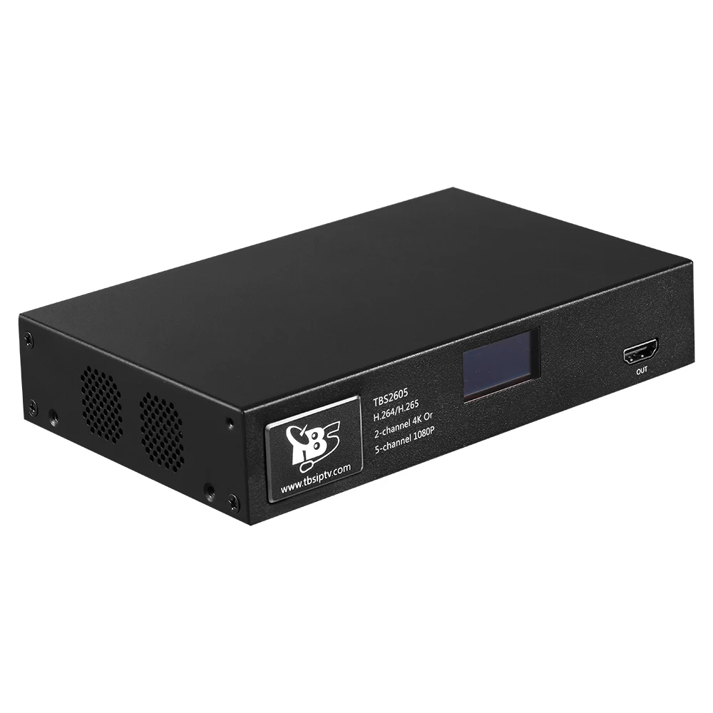 
H.264 H.265 IPTV HDMI Encoder RTMP RTSP UDP Video streaming multiplexing Encoder 5 channels 2 real 4K video inputs TBS2605-1 