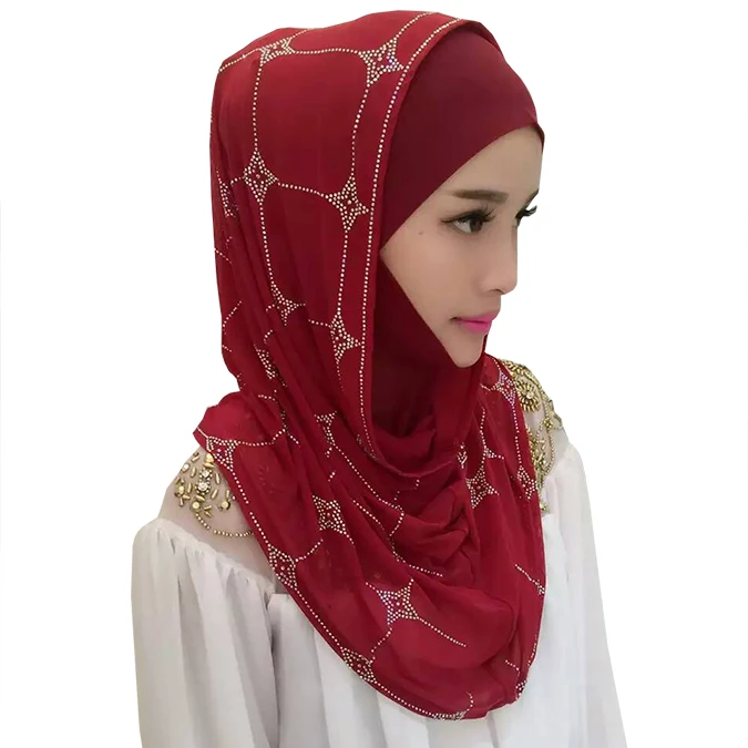 Nouveau mod le  hijab  2022 gaze tissu foulard hijab  avec 