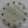 wristwatch parts mop watch dial with stones