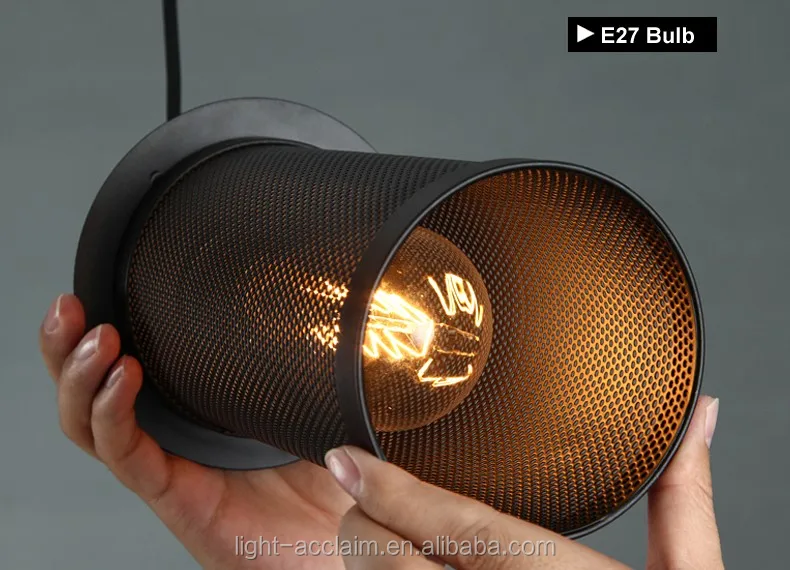 Medieval Rusty Industrial Metal Lamp Shades With Vintage Hanging Wire