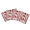 Corrugated opening red and white striped square bottom theater with popcorn box