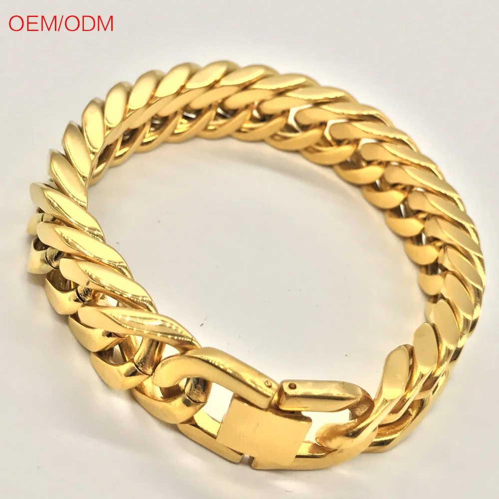 Male gold hand chain fashion 